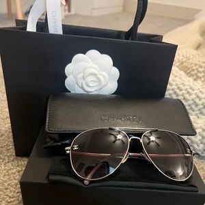 Chanel Pilot Aviator Sunglasses
